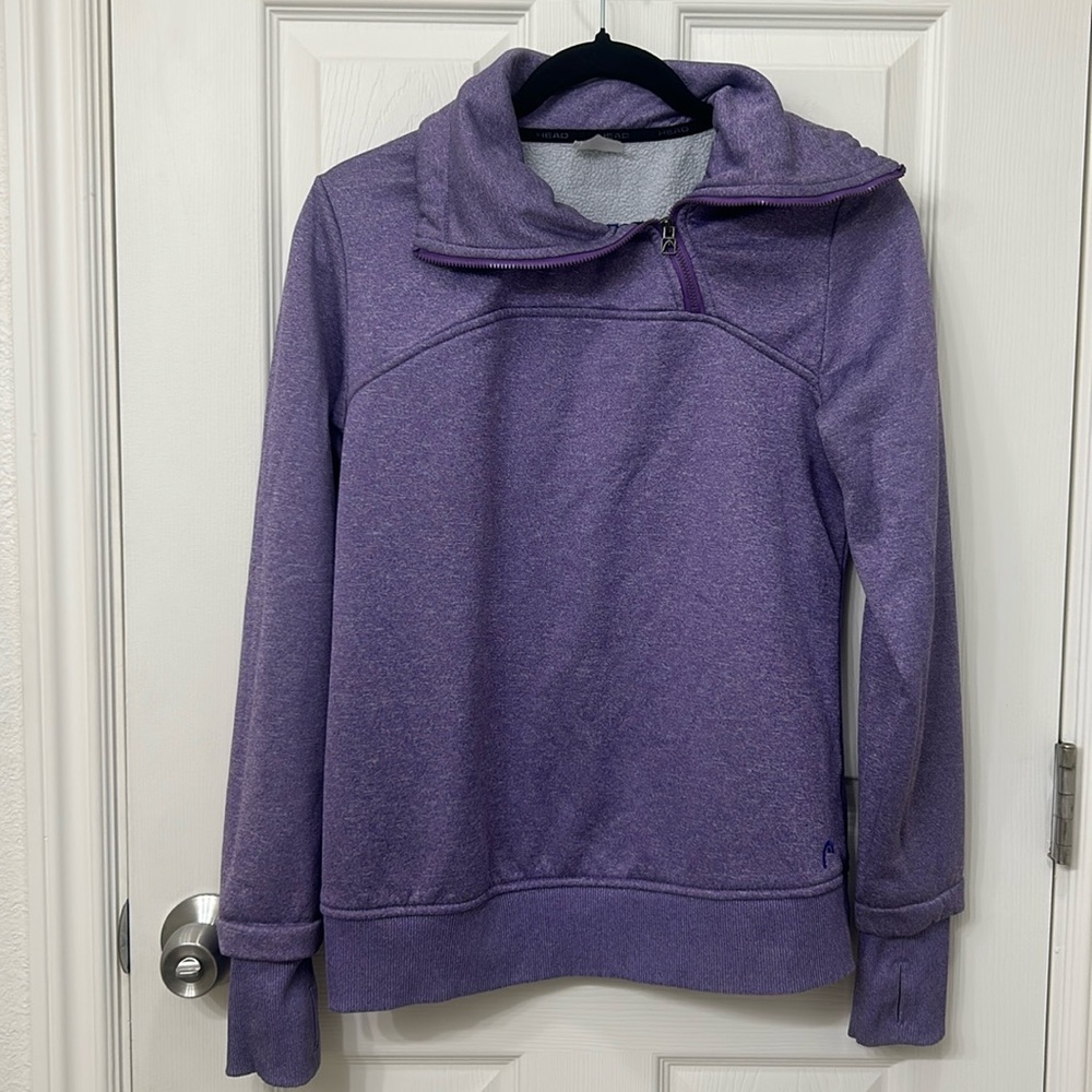 HEAD /Purple Turtleneck/ Zip Sweater /Size: M